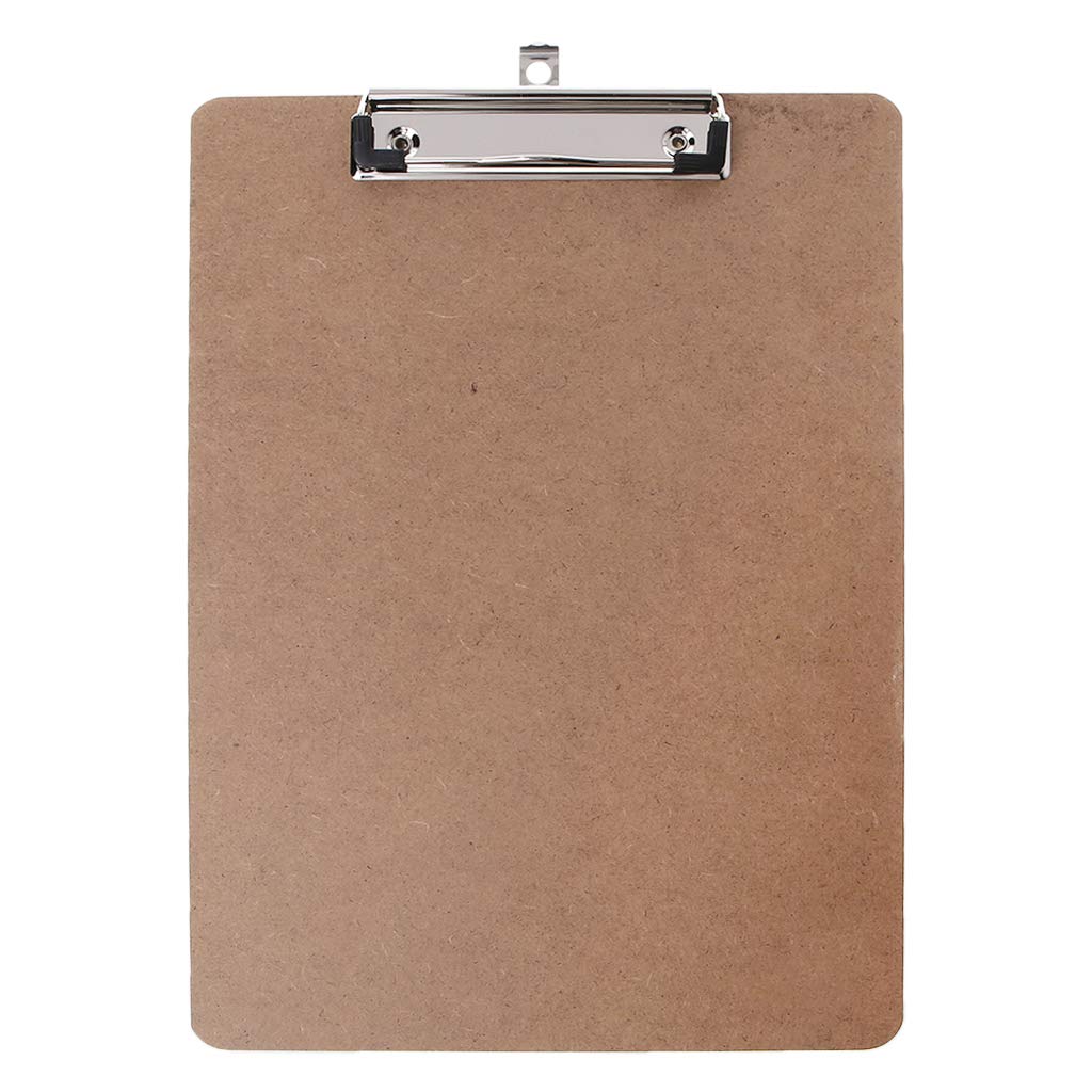 Vivitoch Portable A4/A5 Wooden Writing Clip Board File Hardboard with Metal Vertical Clips for Office School Stationery Supplies