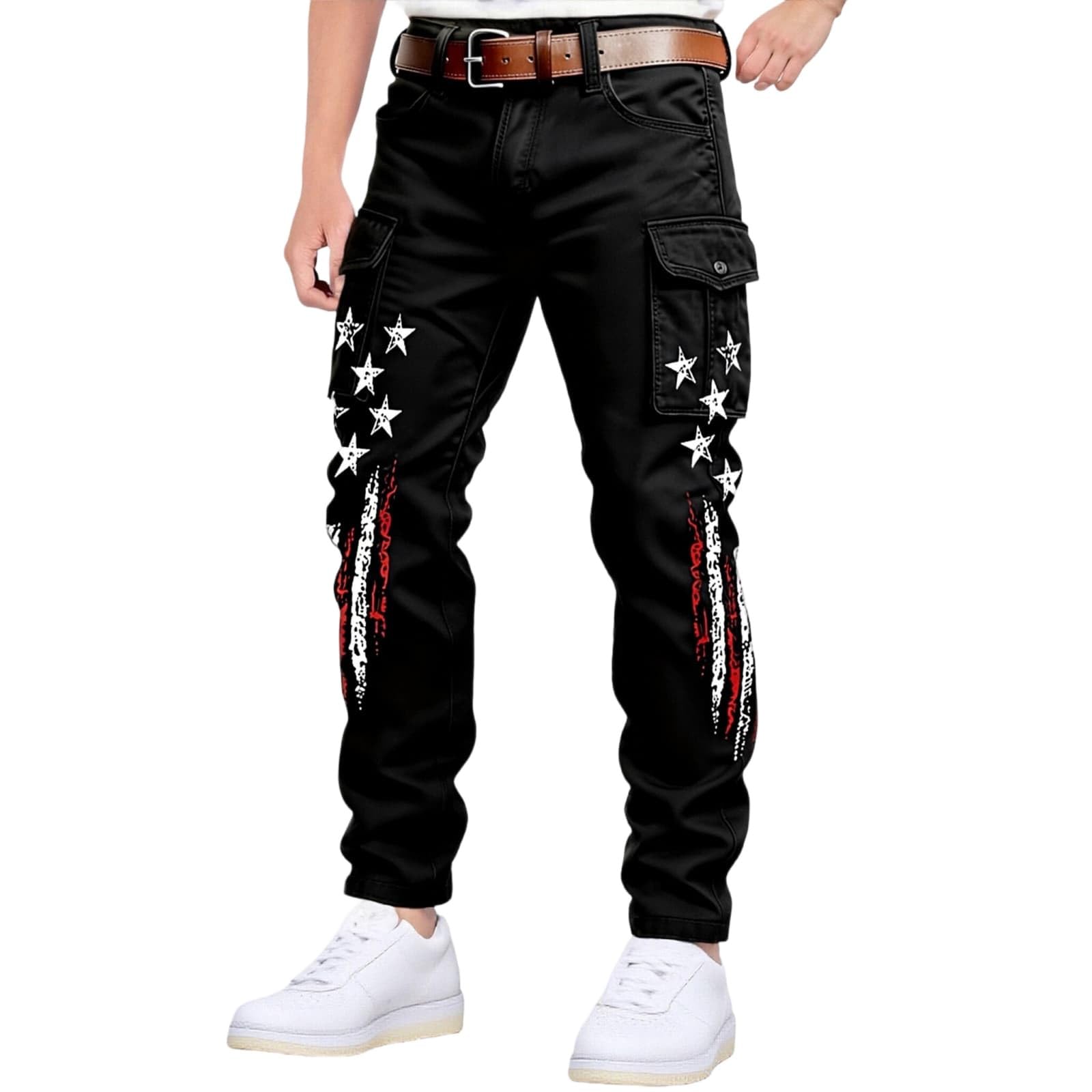 Pantalon de travail homme slim et chaud coupe cargo décontractée