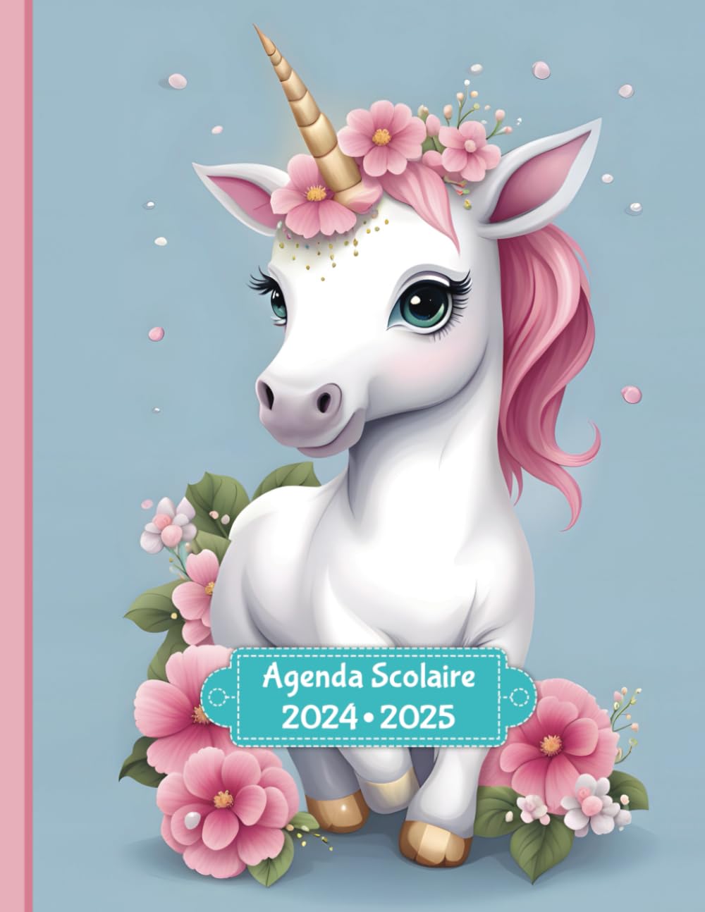 Agenda Scolaire 2024 2025 couleur avec jeux éducatifs: CP, CE1, CE2, CM1, CM2 | Pour fille et garçon | Lignage Seyès | Format cahier 17x22 cm | Thème Animaux Kawaii