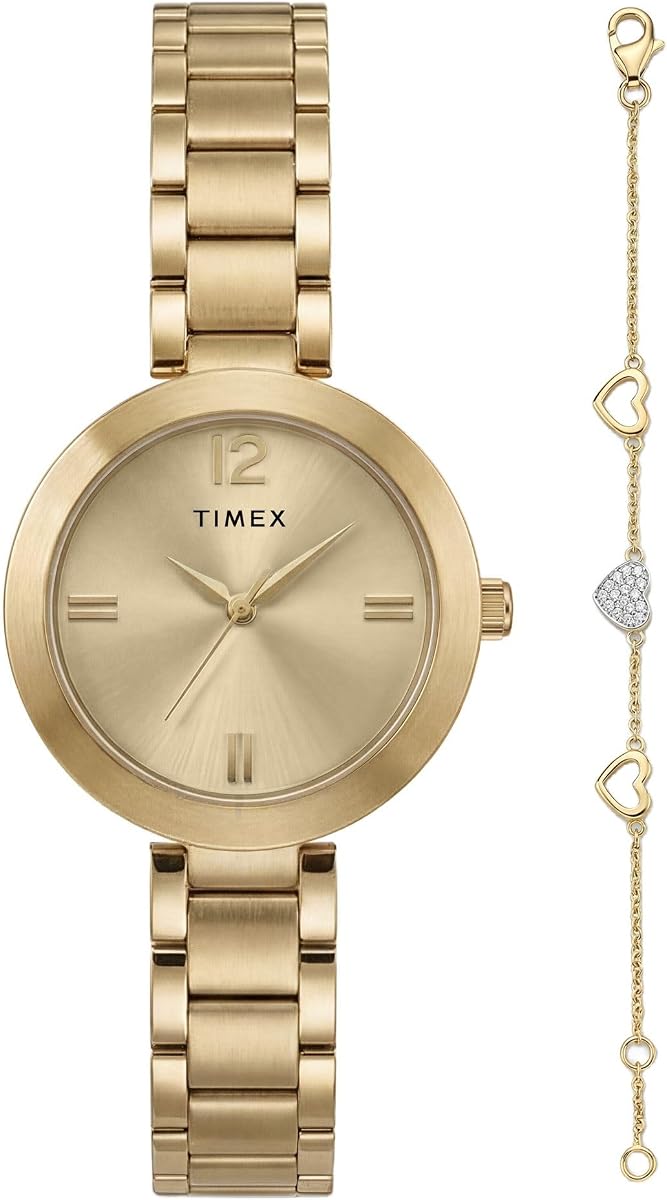 Reloj Main Street Box Set de 28 mm para mujer - Triple tono dorado