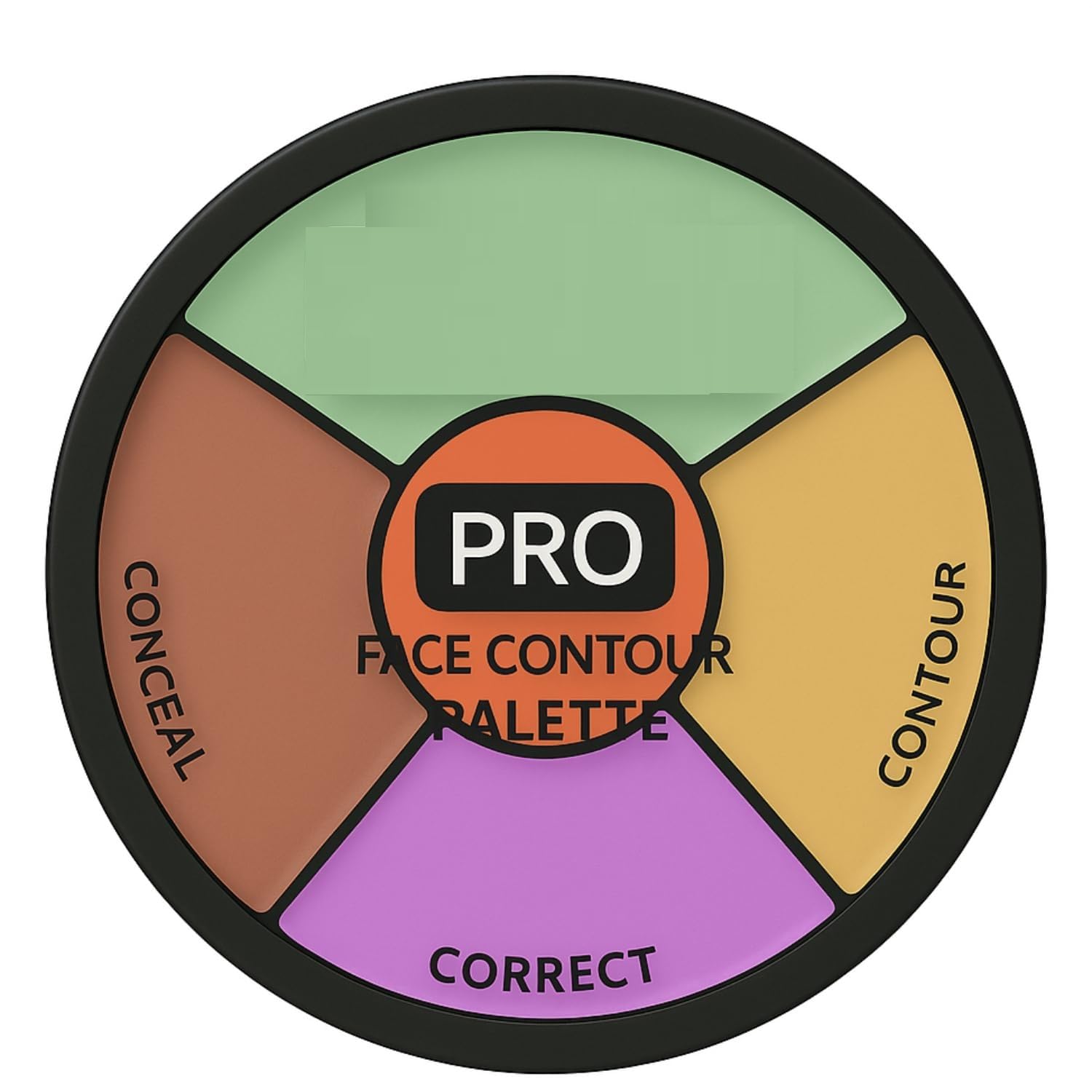 Rsentera PRO Face Contour Palette, 4 Color Corrector Concealer, Conceal Contour Correct, Makeup Kit