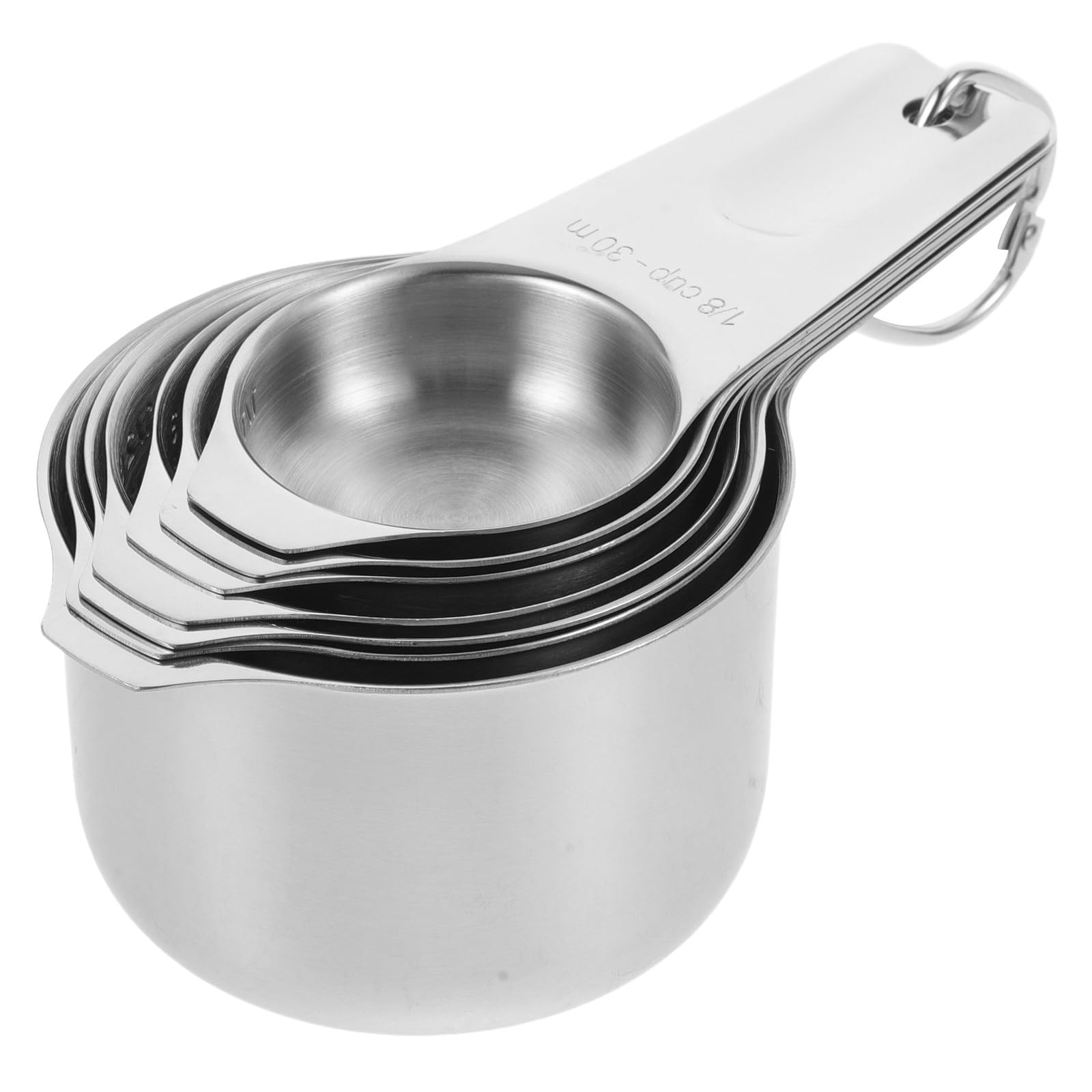 MAGICLULU Set de Tasses à Mesurer en Acier Inoxydable avec Mesure Précise, Capacité Variée 30ml à 240ml, Pâtisserie Dosage des Épices