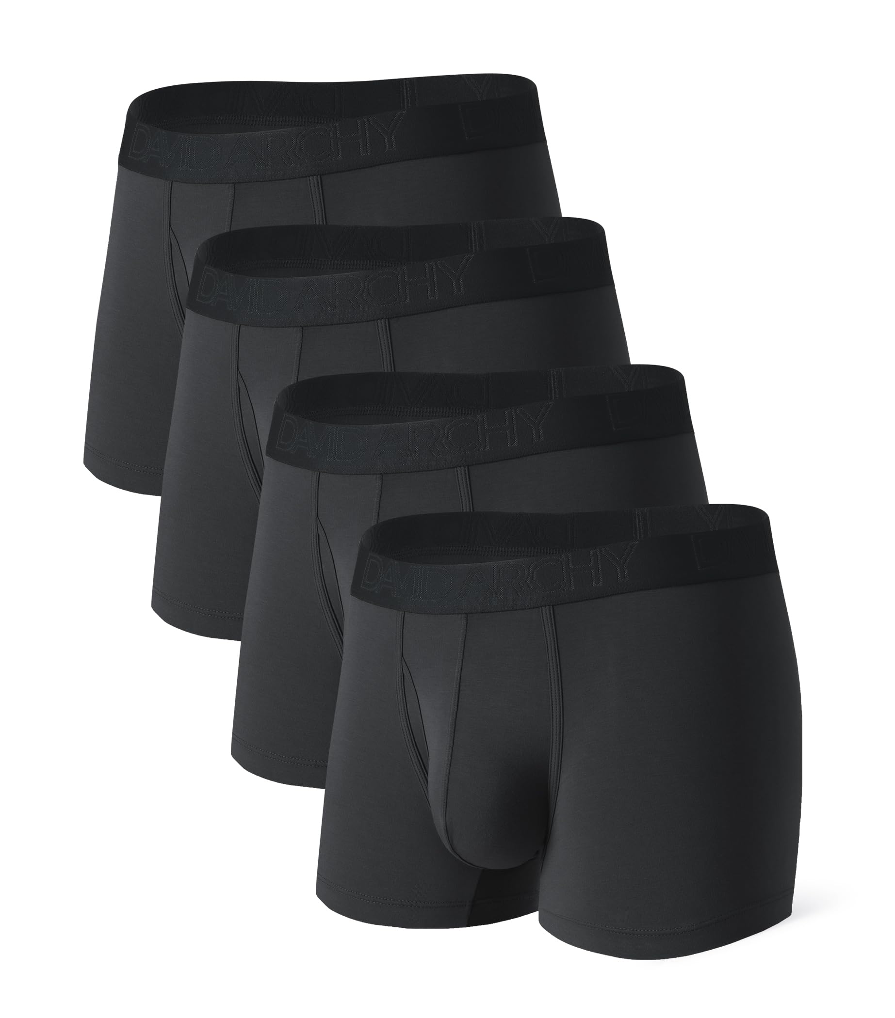 DAVID ARCHY Mens Underwear Boxer Briefs Breathable Soft Moisture-Wicking with Fly Underwear for Men Multipack