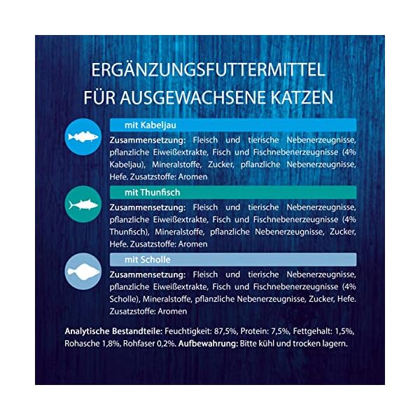 Felix Katzennassfutter Soup Geschmacksvielfalt aus dem Wasser mit Kabeljau, Thunfisch, Scholl, 8er Pack (6 x 48 g) Portionsbeutel – Bild 6