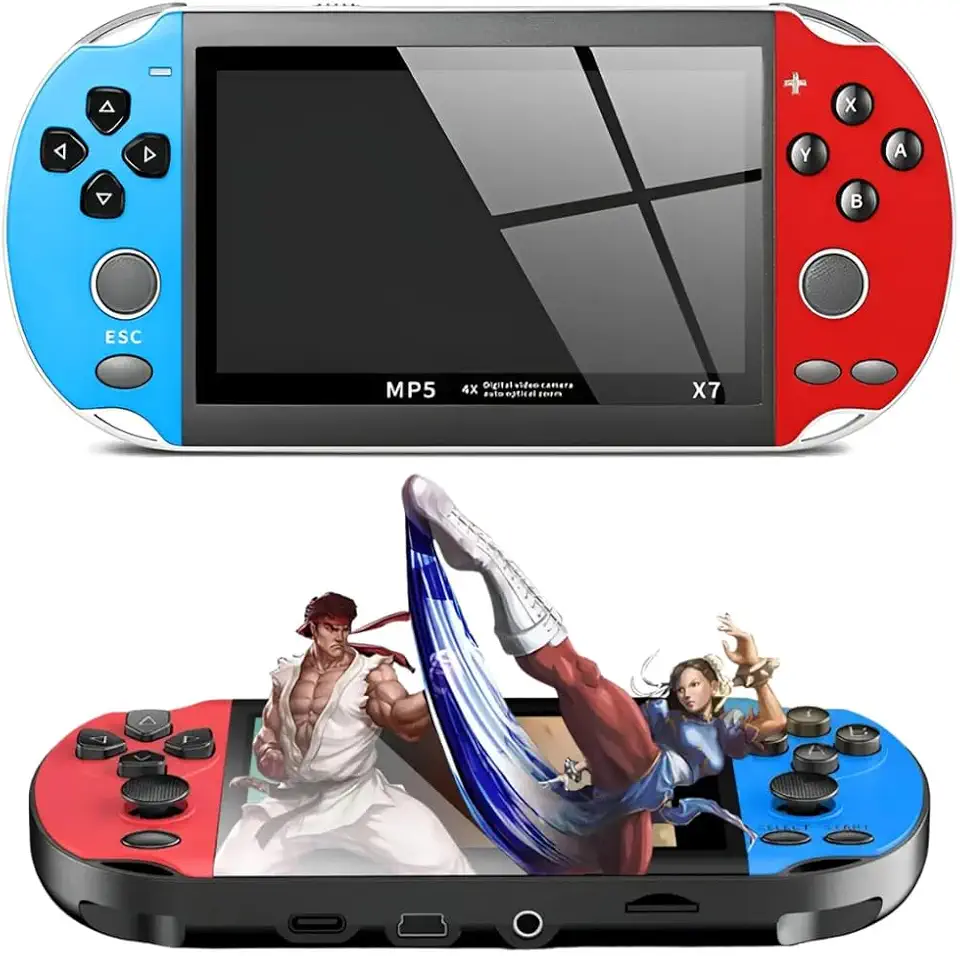 Console Joystick Video Game de 7,5 Polegadas integrado para 1000 jogos Portátil de 16 GB Controlador de jogo Spupport Saída AV Cartão TF Música E-book