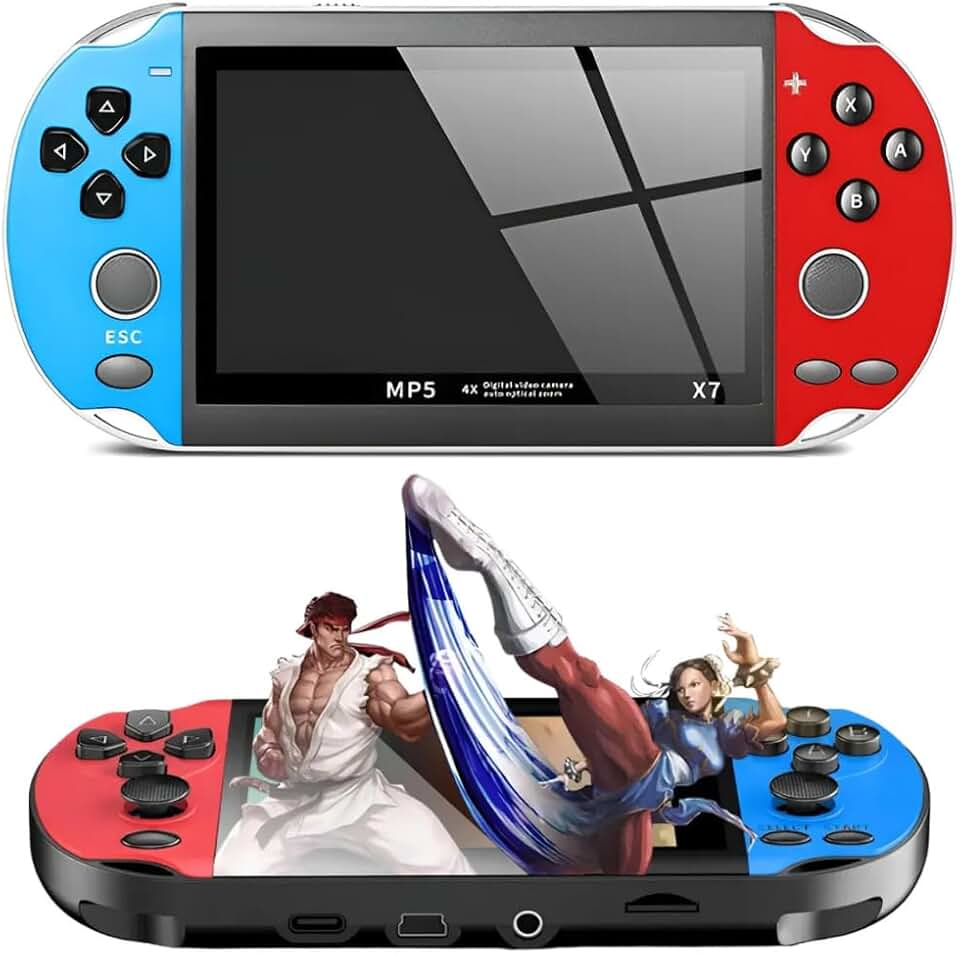 Console Joystick Video Game de 7,5 Polegadas integrado para 1000 jogos Portátil de 16 GB Controlador de jogo Spupport Saída AV Cartão TF Música E-book