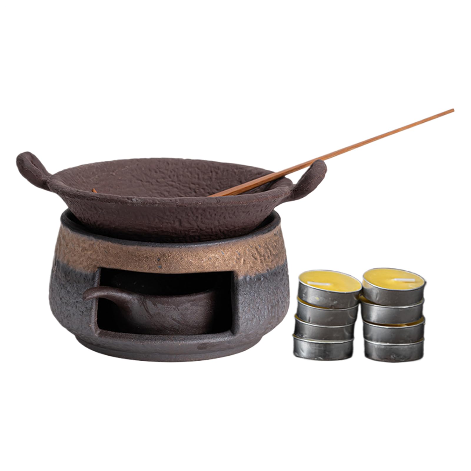 Bruciaessenzi Scaldabibite In Ceramica | Fornello per Aromaterapia con 8 Per Teiera Meditazione Relax Casa Ufficio Decorazione