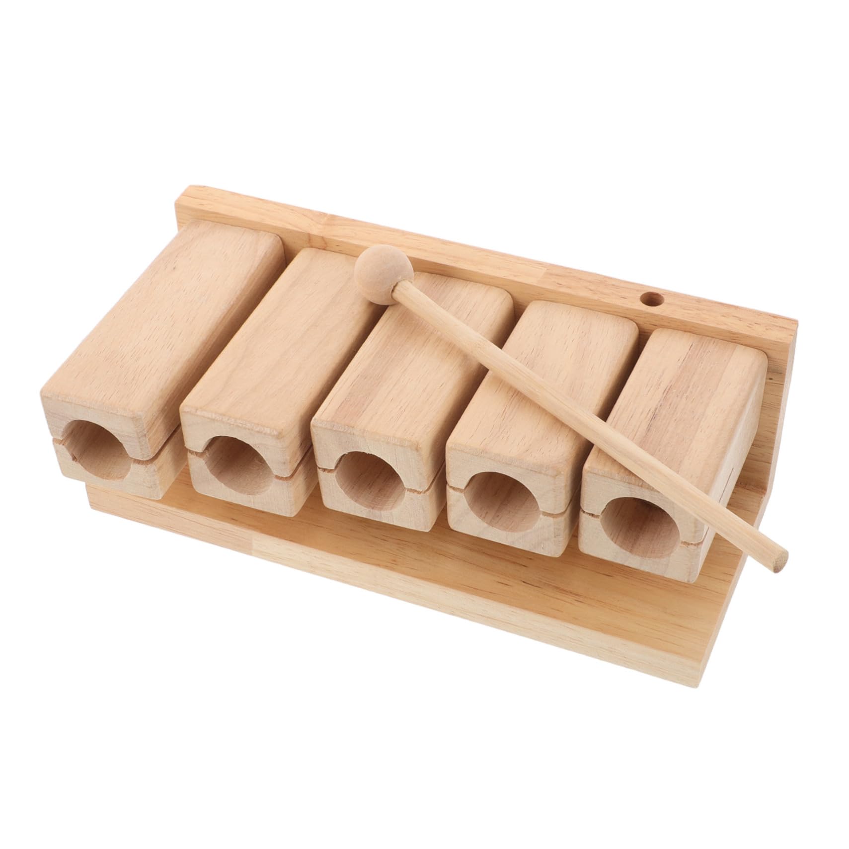 Blocchi Percussione in Legno Pentatonici Toni con Martelletto Strumento Musicale Educativo Sicuro e Leggero per Yoga Scuola e Apprendimento Collaborativo
