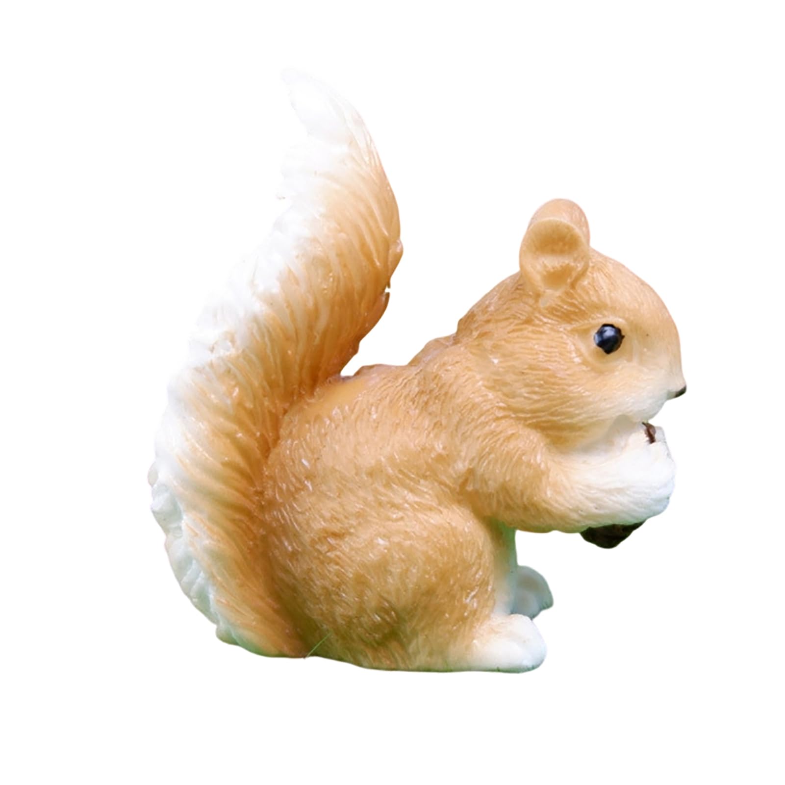 Virelynx Mini Squirrel Figurine – Tiny Resin Fairy Garden Accessory, Cute Animal Statue for Moss Landscape DIY Terrarium Decor