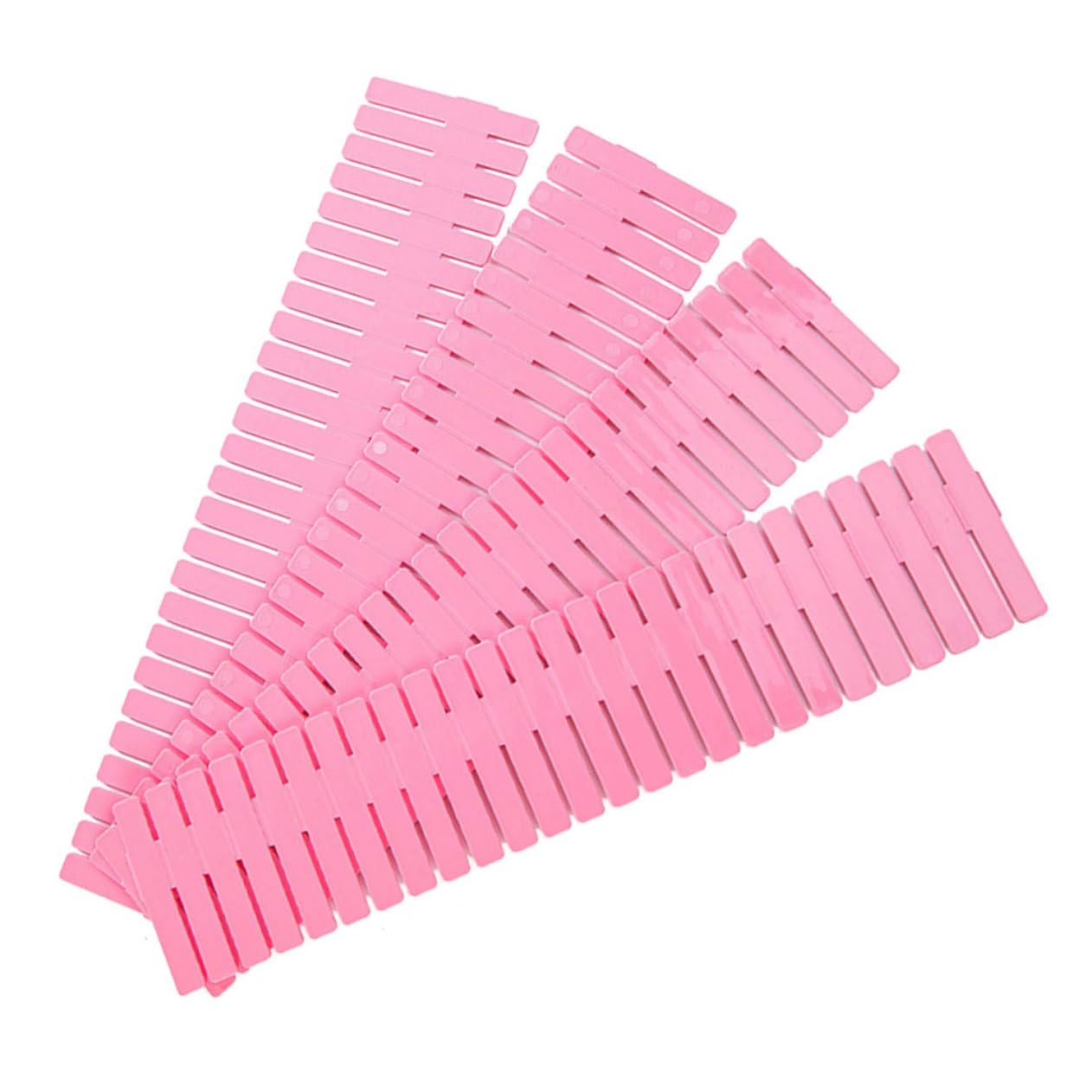TOPBATHY Divisori Cassetto Regolabili 32 Pezzi Pp Rosa per Ordine | Tagliabili Forbici, Lunghezza 32, 4x7cm, Uso Cucina e Scrivania, Set Modulare