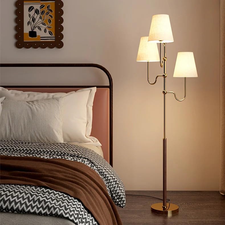 Decart Modern 3 Shade Floor Lamp with 3 Color LED | Stylish Floor Lamp for Home Decoration | Adjustable Height Metal Standing Lamp for Living Room & Bedroom-image-41
