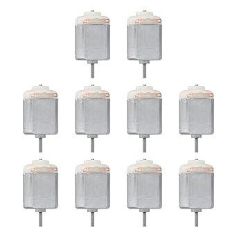 Small DC Motors, Mini Electric Hobby Motor High Speed 10Pcs for Toy Cars(white)
