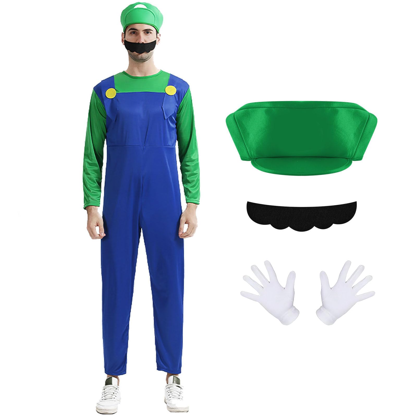Kitimi Costume Adulto Bambino, Super Costumi Cappelli e Barbe, Decorazione del Costume di Carnevale Halloween Cosplay per Ragazzi, Ragazze e Bambini Adulti