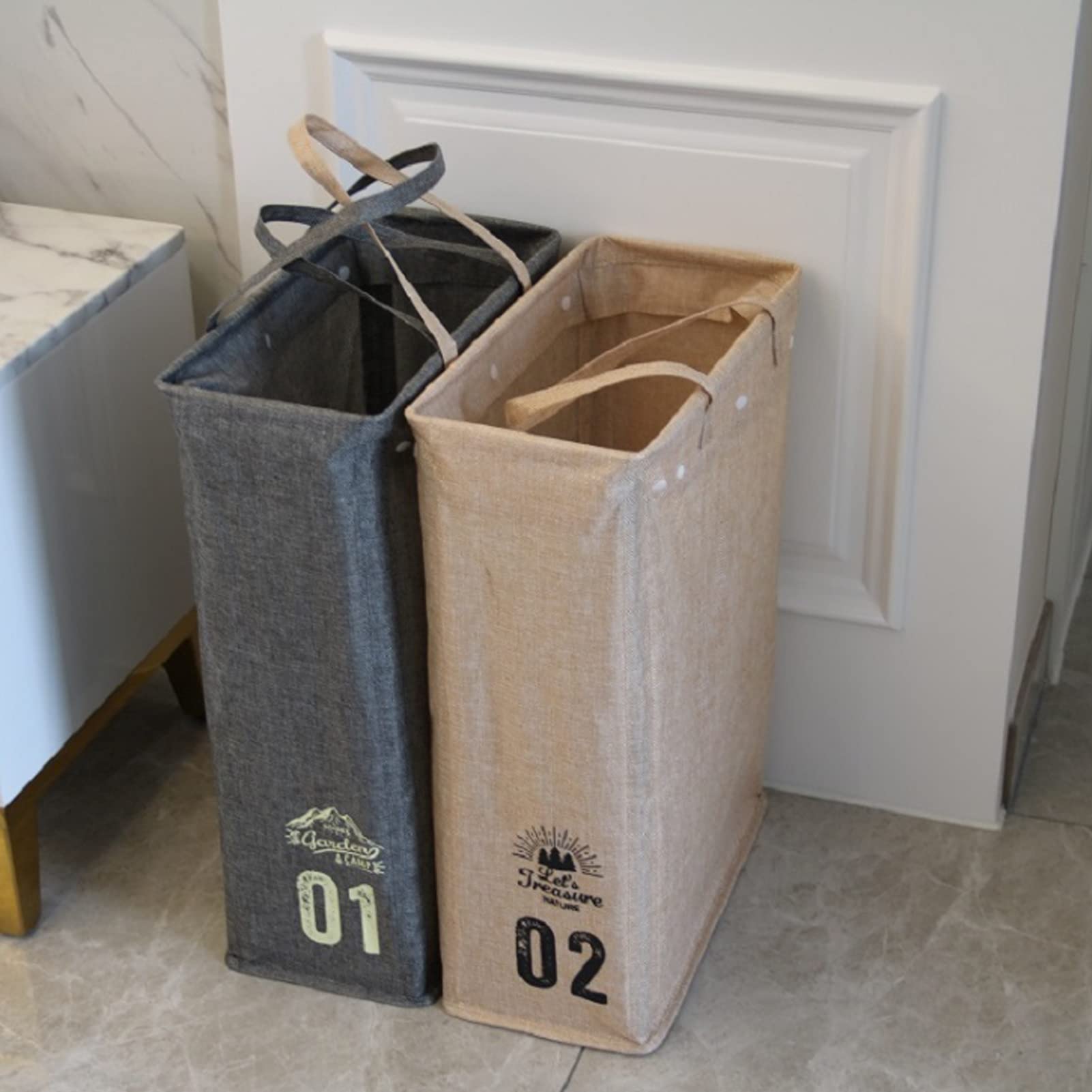 Cestas Plegables Perfecl Para La Colada Con Asa De Transporte Blanco