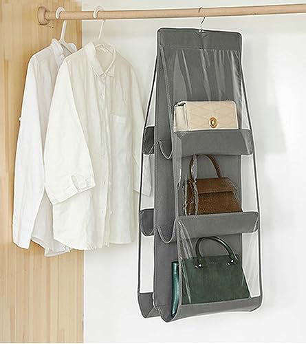 Miniatura 4 de Bolsa de almacenamiento para colgar monedero, organizador de dormitorio, bolsa a prueba de polvo para armario