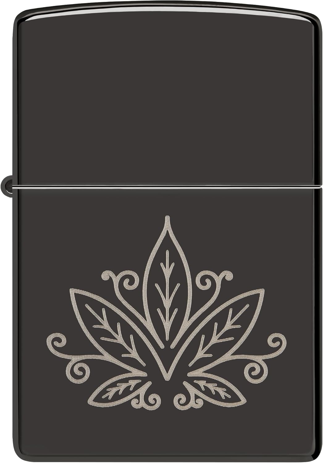 Zippo Cannabis Design High Polish Black Pocket Lighter