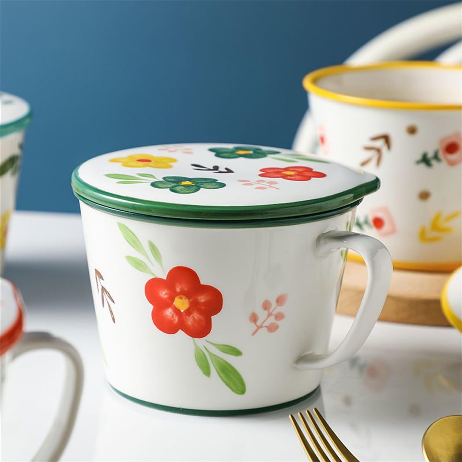 SAeWare Barattolo in ceramica per olio in ceramica, per spezie, casa, cucina, peperoncino, per cucina, colore giallo, 18 x 11 cm, verde, 18 x 11 cm