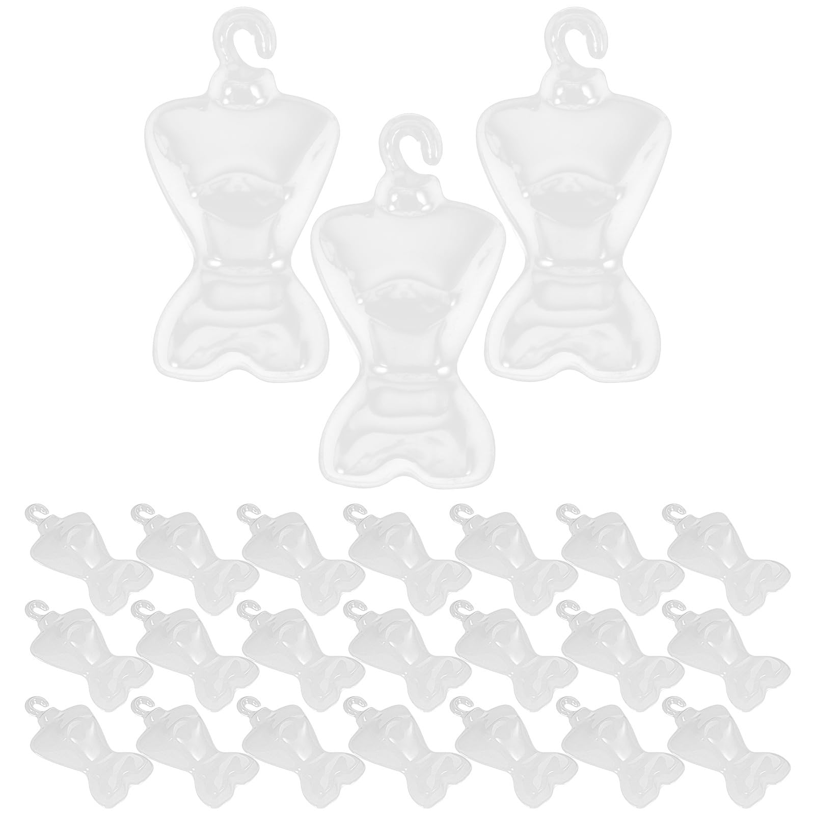 Ciieeo 300 Pcs Transparent Coat Hanger Doll Form Hanger Doll Clothes Hanger Doll Display Stand Mannequin Hanger Doll House Hangers Doll Dress Supports Wardrobe Child Chic Plastic