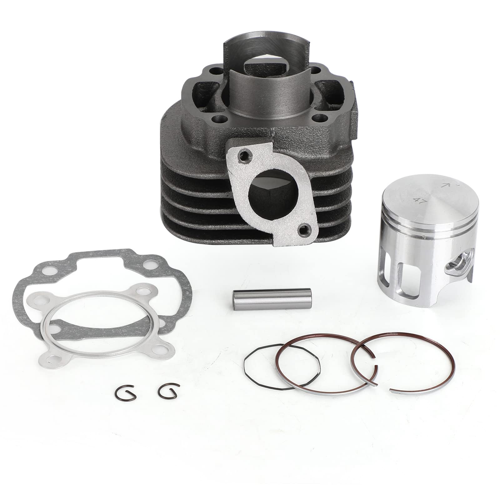 kit cilindro pistone kit cilindro 70cc Cylinder Jug 47mm 2T Big Bore Kit Fit for AC Minarelli Fit for Yamaha Aerox Jog MBK Nitro Fit for Aprilia SR 50 Piston Ring Gaskets