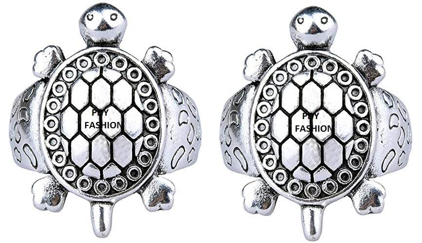 pdy fashion COMBO PACK OF 2 TURTLE KACHUA RING-picture-45
