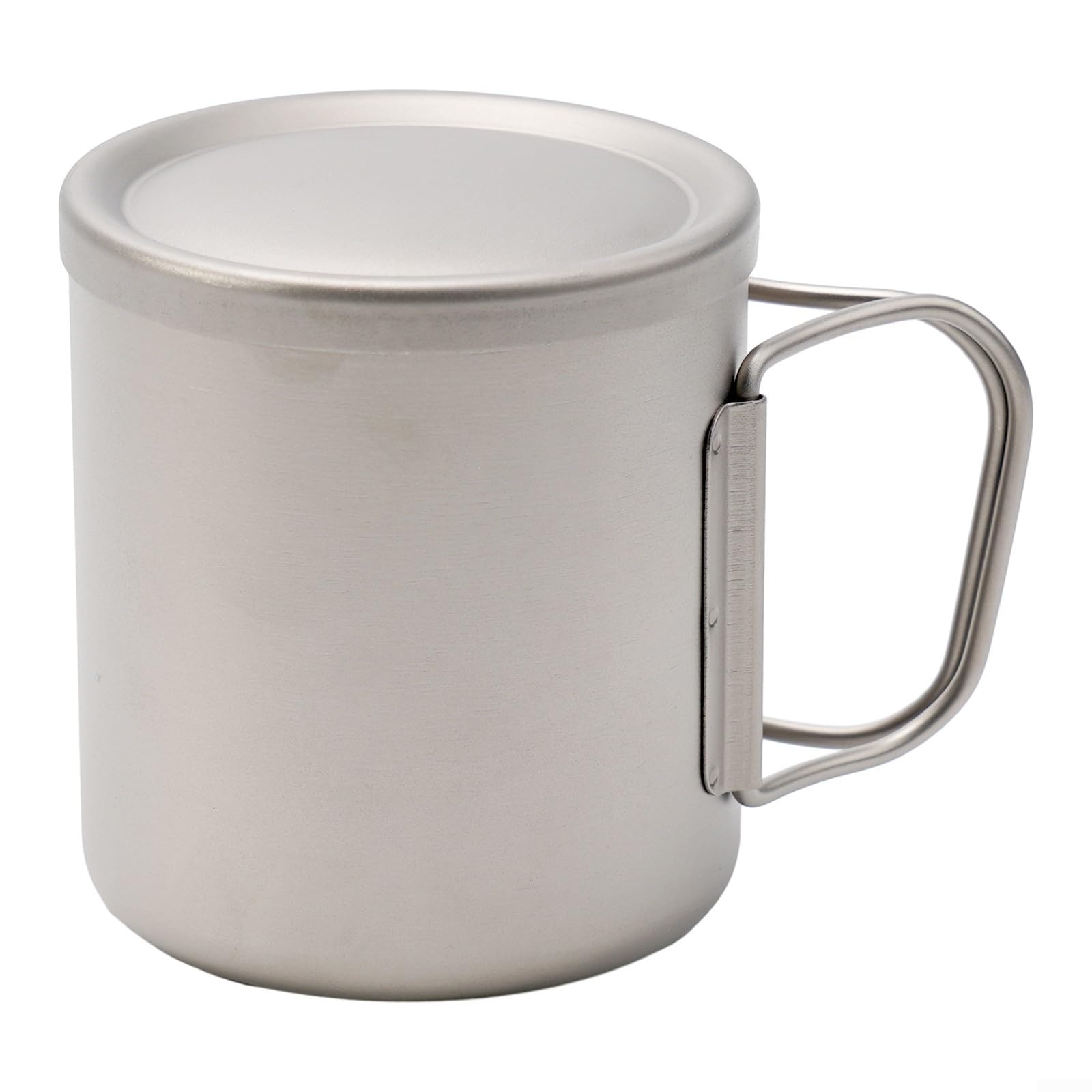 Kubek podróżny ze stali nierdzewnej z podwójną ścianką z pokrywką, izolowany kubek do kawy na kemping, wędrówki, metalowy kubek 450 ml (450 ml bez uchwytów)