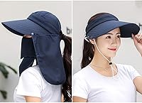 Vista 6 de Outdoor UPF 50+ UV Sun Protection Waterproof Breathable Face Neck Flap Cover Folding Sun Hat for Men/Women