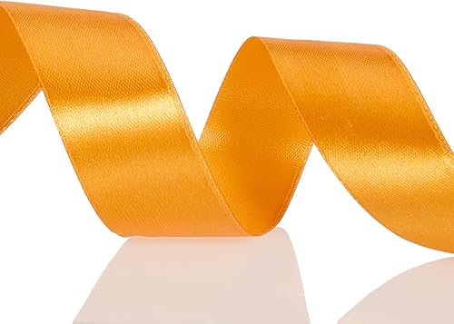 Vista 400 de Cinta de satén sólido azul real de 1 pulgada, cinta de tela artesanal de 50 yardas para envolver regalos, ramos florales, decoración de fiesta