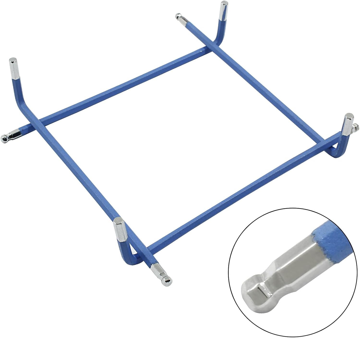3mm Ball End Allen Wrench Set,25° Angle Metric Allen Wrenches Set,Blue Hex Allen Wrench Pack of 4,Ball End L Key Wrench for Bicycle,Furniture,Equipment