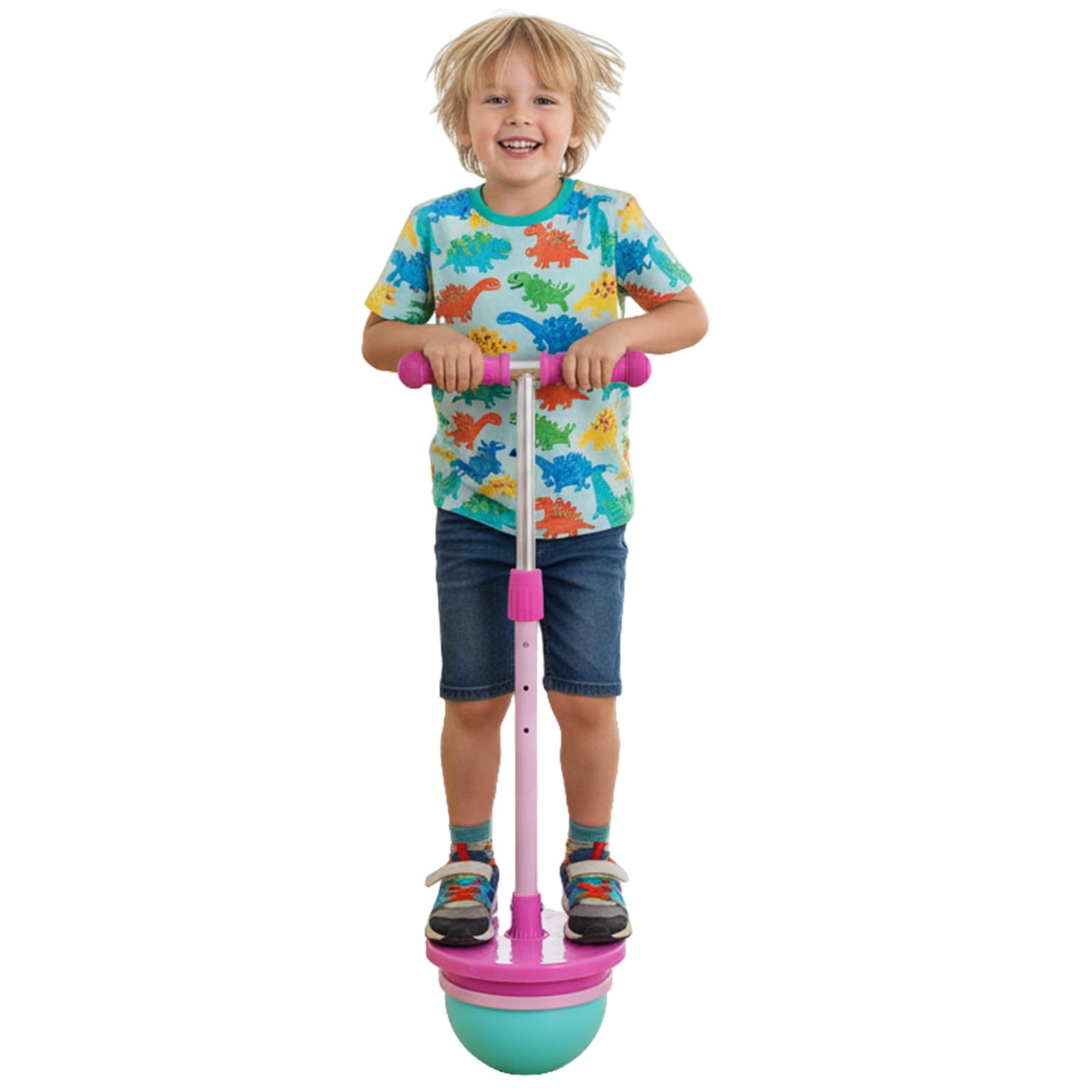 Kinder-Pogo-Stick mit Verstellbarer Höhe for Kinder 5-8 Jahre, Balance-Board, Pump-Grip, sicheres aktives Spielen for Jungen & Mädchen