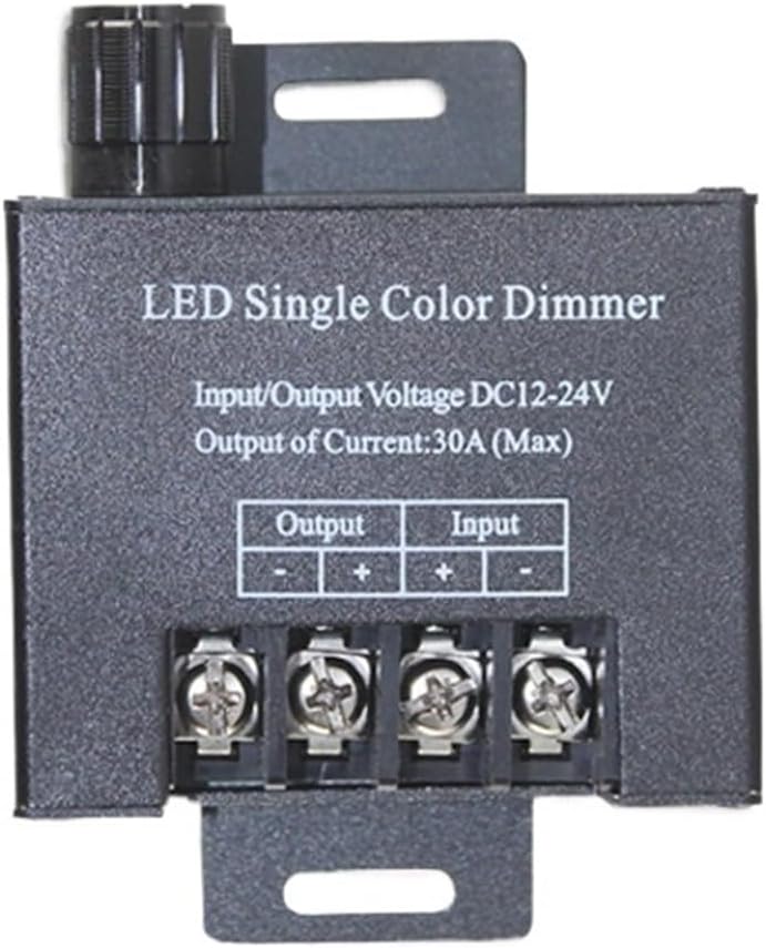 30A high power manual knob switch LED dimmer 5050 single color light strip controller DC12-24V