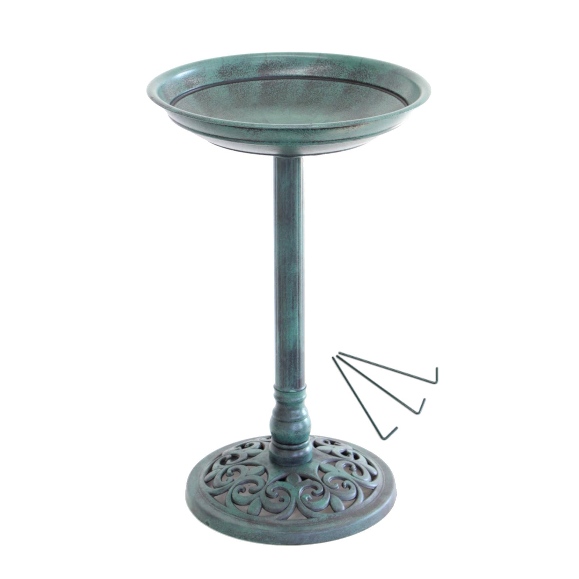 Oypla Traditional Ornamental Garden Pedestal Bird Bath Outdoor Water