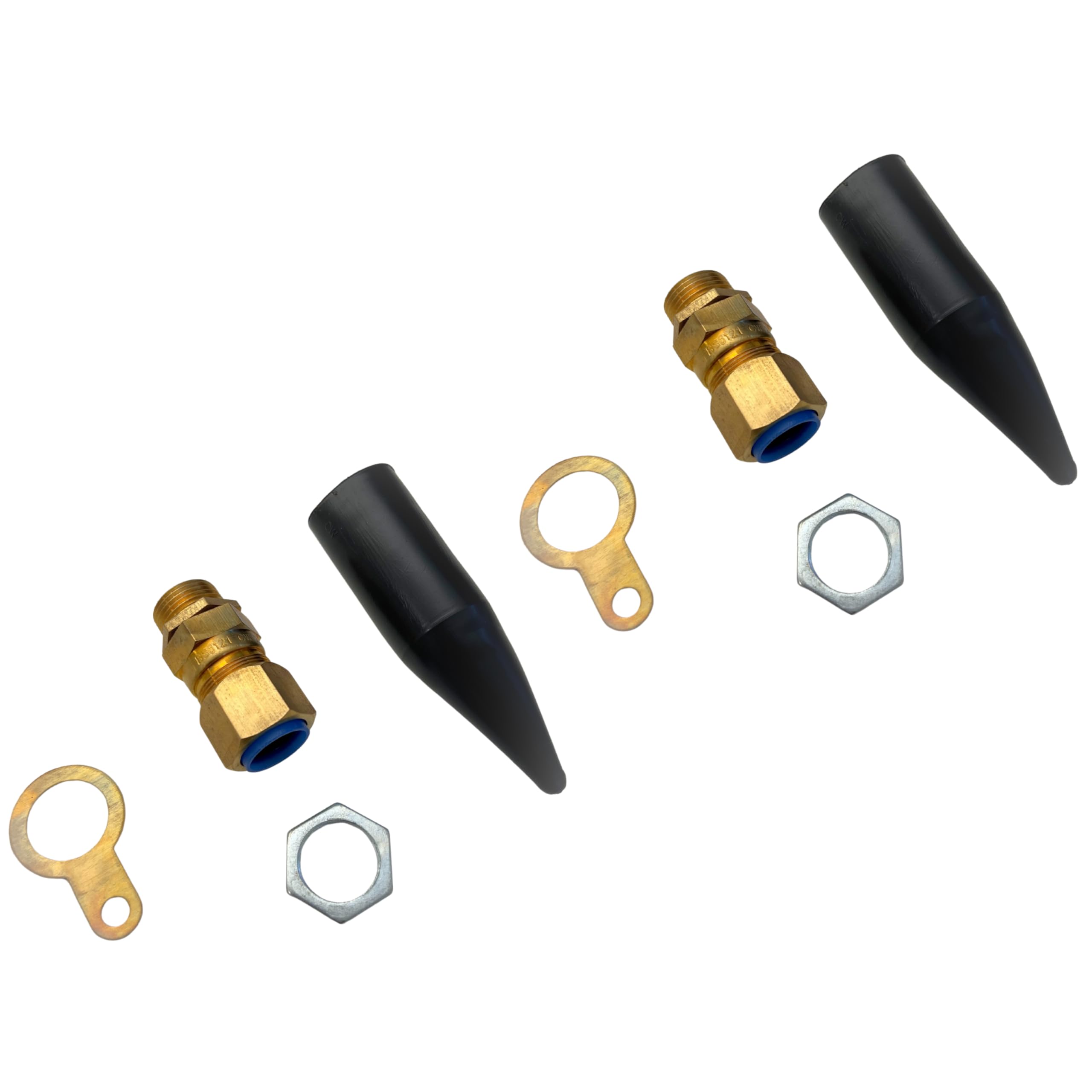 Evoges CW20S Brass Cable Gland Packs – Outdoor Rated, Suitable for SWA Armoured Cables, Includes Glands & Accessories, Pack of 2