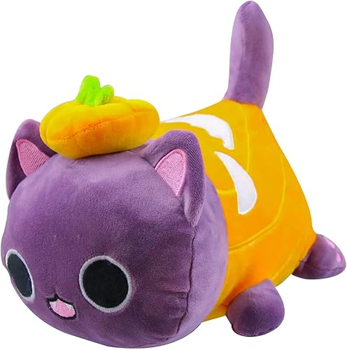 Vista 8 de Peluche de perro lobo, gato Mee-Meow, peluche de comida para gatos, lindo animé de dibujos animados de gato de peluche, almohada de peluche