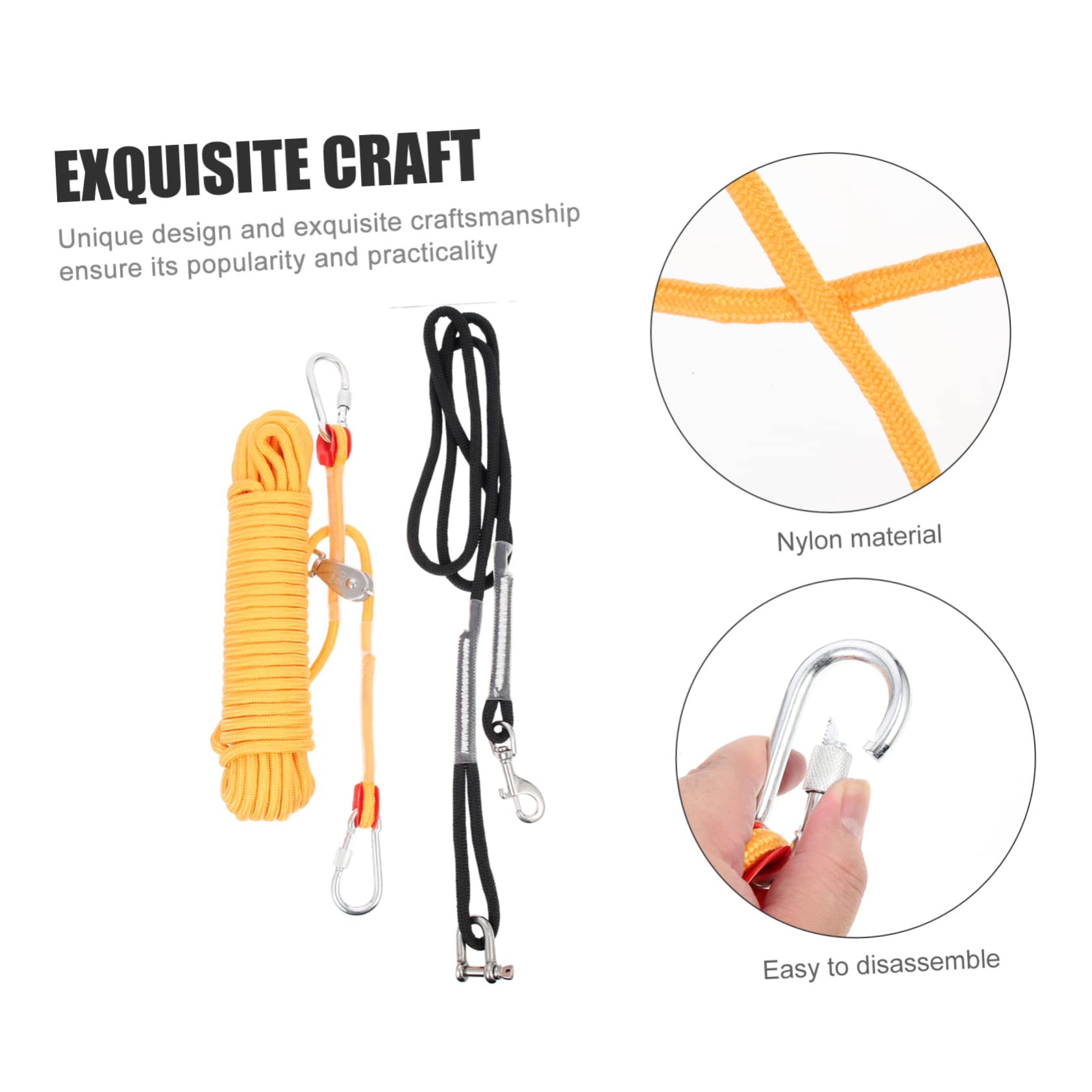 COLLBATH Equipo De Acampada Correa Perros Cadena Resistente Cable para Cachorros Diseño Hermoso y Práctico
