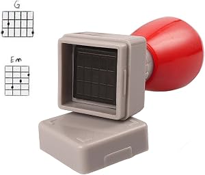 Mr.Power Guitar Chord Stamp Black Ink(3 Frets)/Ukulele(5 fret) DIY Mini Rubber Stamp(Black Ink)