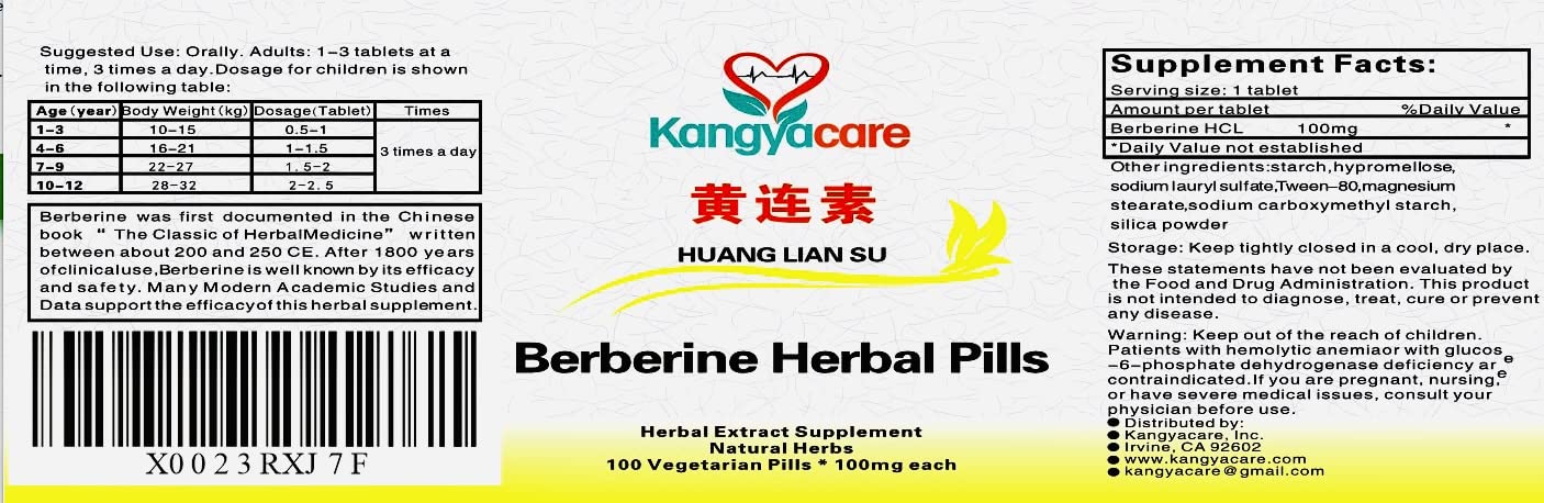 Berberine Herbal Pills - Huang Lian Su - Berberine Extract - Supports Gut & Heart Health - 100 Tablets — Amazon image 5