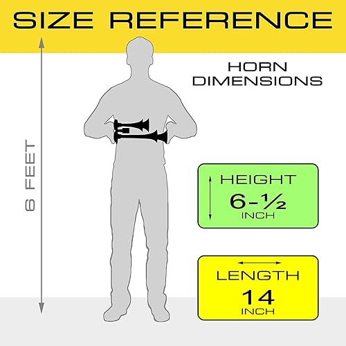Miniatura 5 de Vixen Horns Kit de bocina de tren para camionescochesemi. Sistema completo a bordo compresor de aire de 150 psi, tanque de 0.5 galones, 4 trompetas.