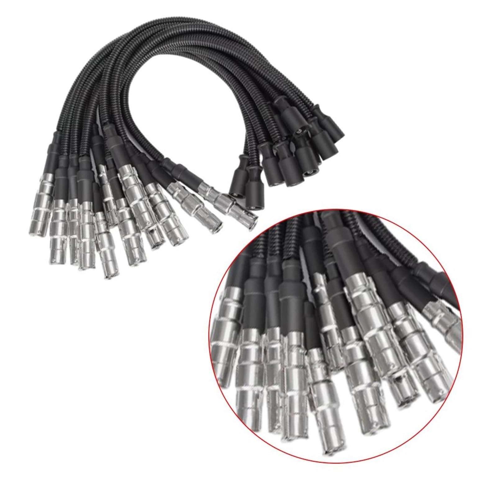Zündspule Kabel Stecker Für C240 ​​C280 C32 C320 CLK320 E320 ML320 ML350 Kunststoff + Silikagel 1121500218 Zündkerzen-Zündkabelsatz