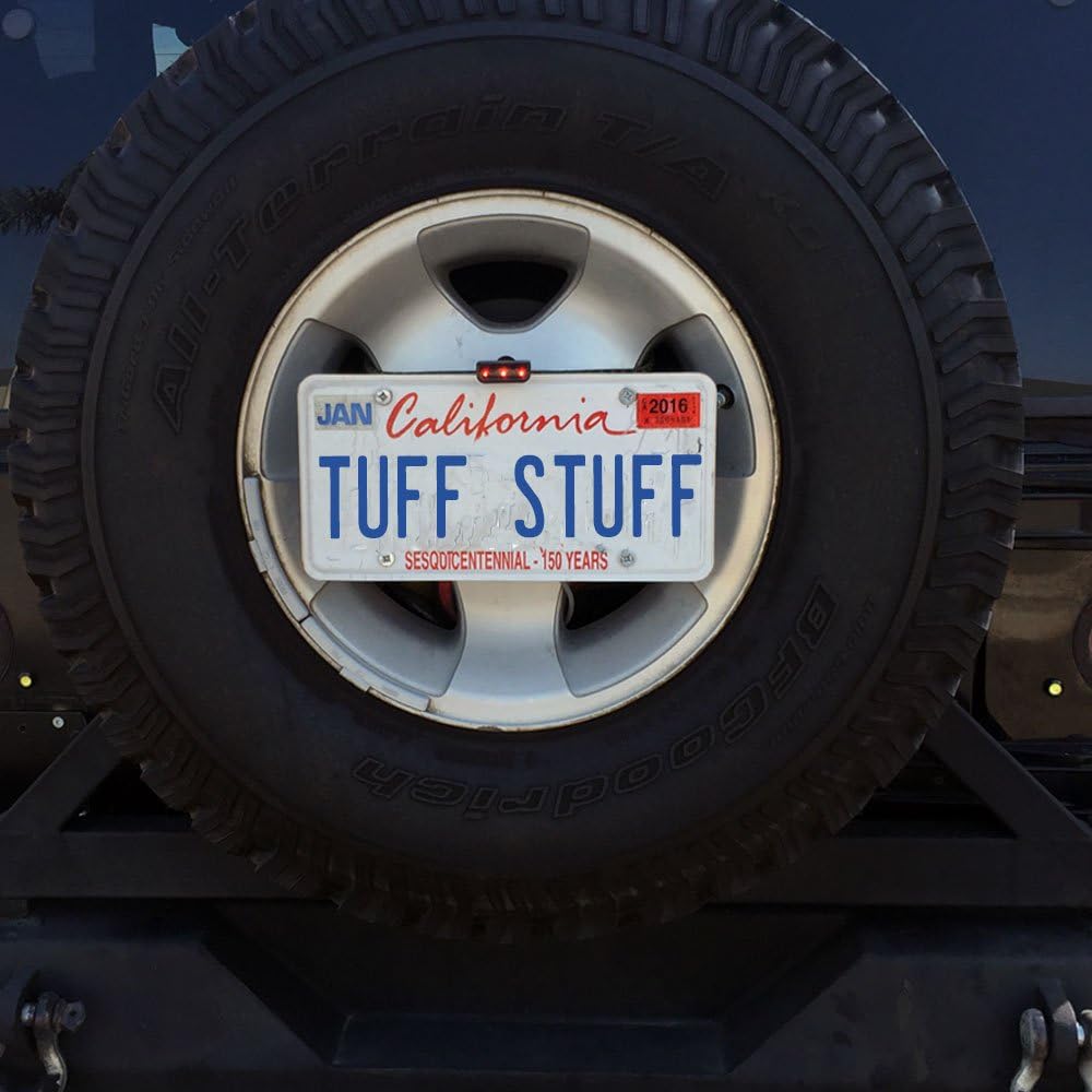TUFF STUFF Tire Carrier 3rd Brake & License Plate Relocation Kit w/Light Tab