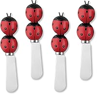 Vista 9 de Supreme Housewares Esparcidores de queso de rana, asas de resina pintadas a mano con cuchillas de acero inoxidable para untar queso crema