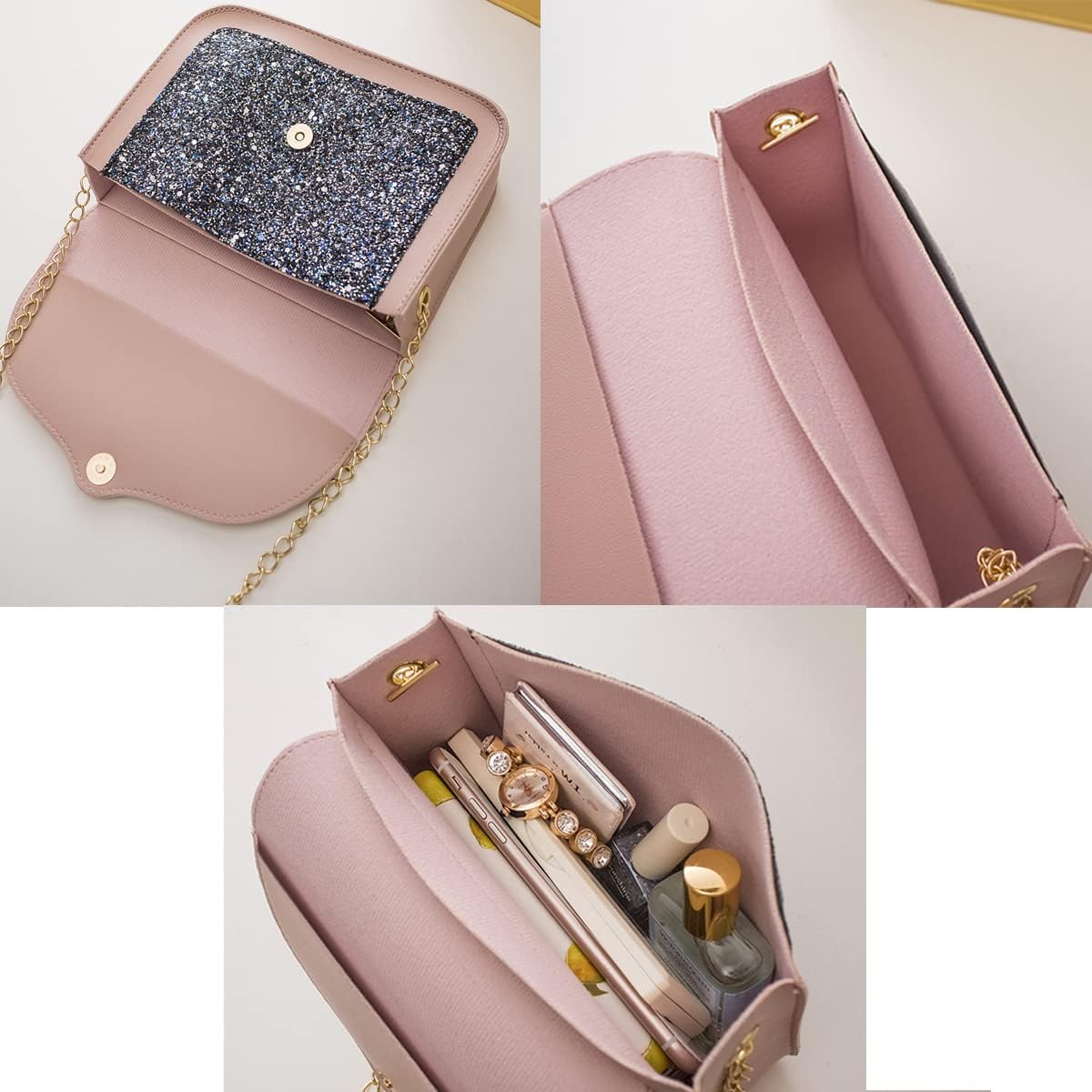Small Crossbody Purse for Women Chain Shoulder Handbag Mini Cute Cross Body Bag with Detachable Chain Strap image 5
