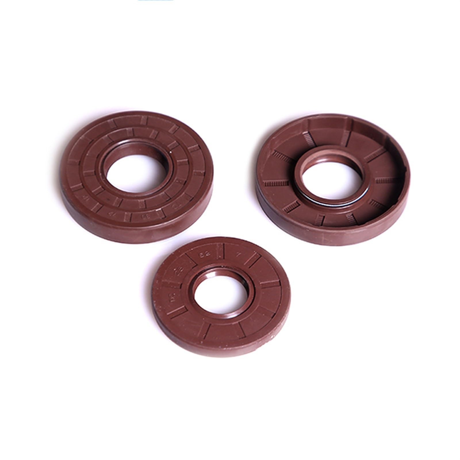 Braune FKM-Rahmen-Öldichtung TC Fluorkautschuk-Dichtungsringe, Abdeckung mit Doppellippe und Feder for Lager-ID * OD * THK 21/22/23/24/25 MM(25x36x7(2pcs