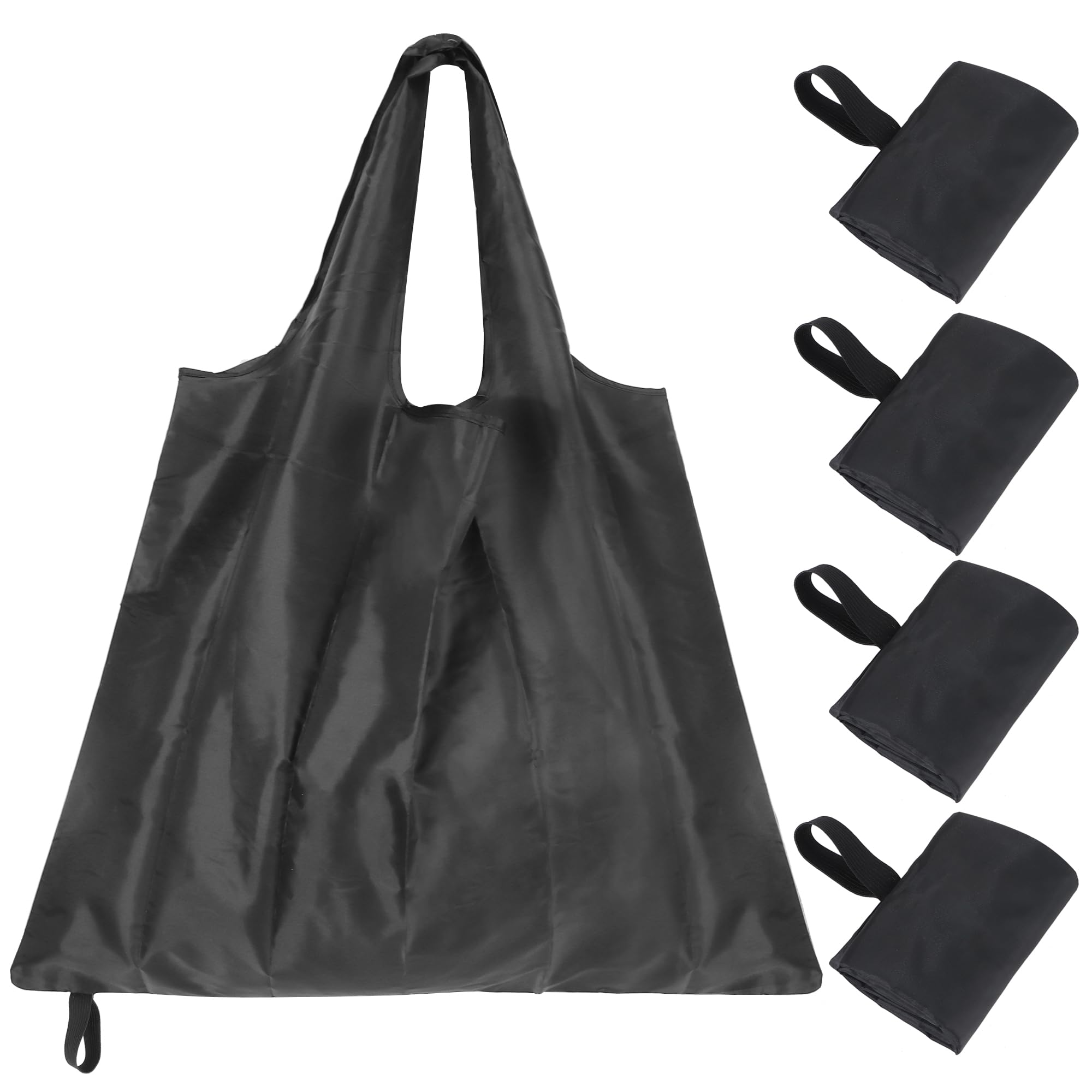 volumoon 4 Pezzi Borsa della Spesa Pieghevole, Sacchetti per la Spesa, Borse Riutilizzabili per la Spesa, Borse di Stoccaggio, Sacchetto Colorato per la Spesa, Shopping Bag Donna, Borsa Tote
