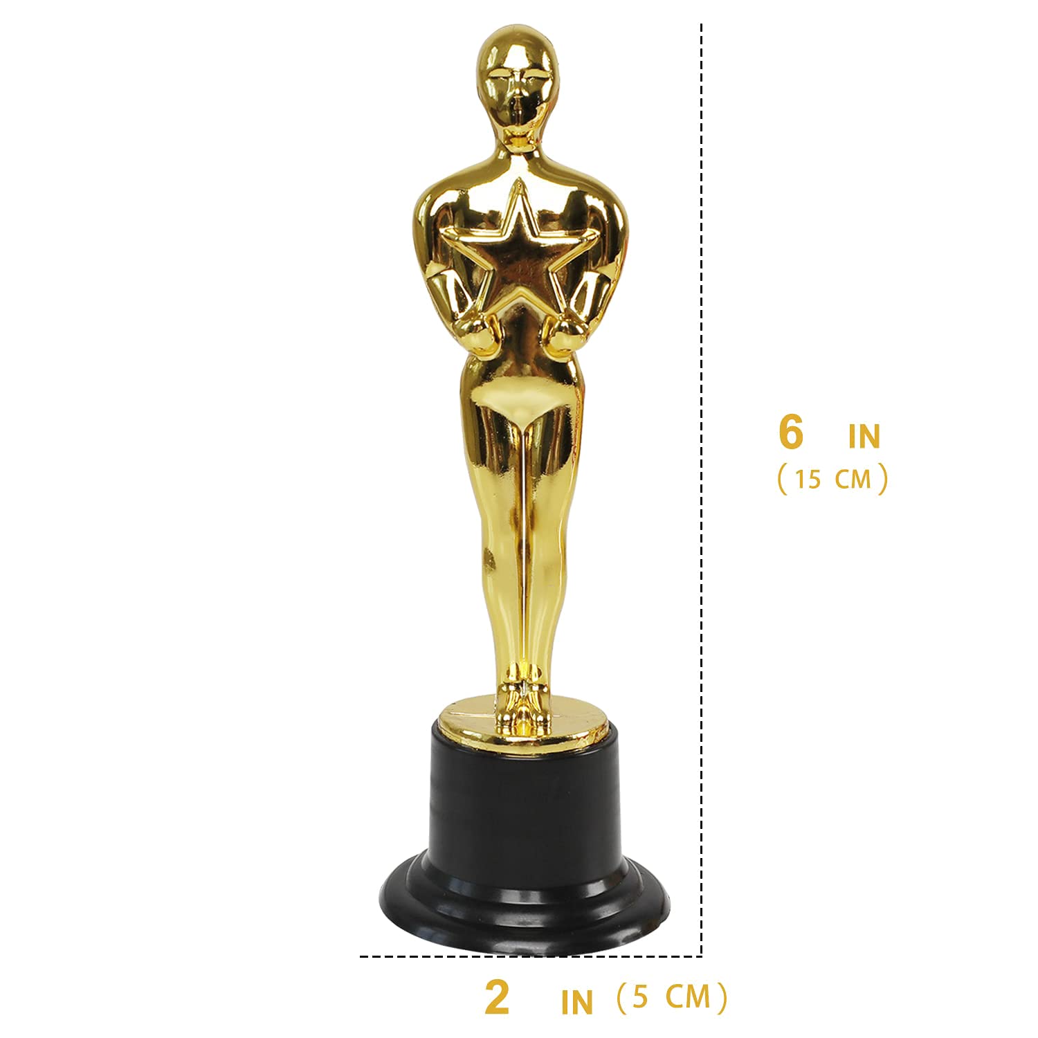 Lot de 24 Statuettes de TrophéEs en Plastique Award pour Les Faveurs de FêTe, RéCompense Scolaire, Prix de, Prix de FêTe