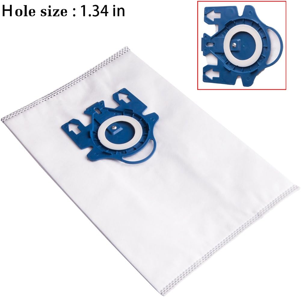 15 Packs Air Clean Dust Bags for Miele Vacuum Bags GN for Miele Classic C1, Complete C3, Complete C2, S6000-S6999 S4000-S4999,S700 3D Efficiency Bags with Protection Filters & AirClean Filter Compares