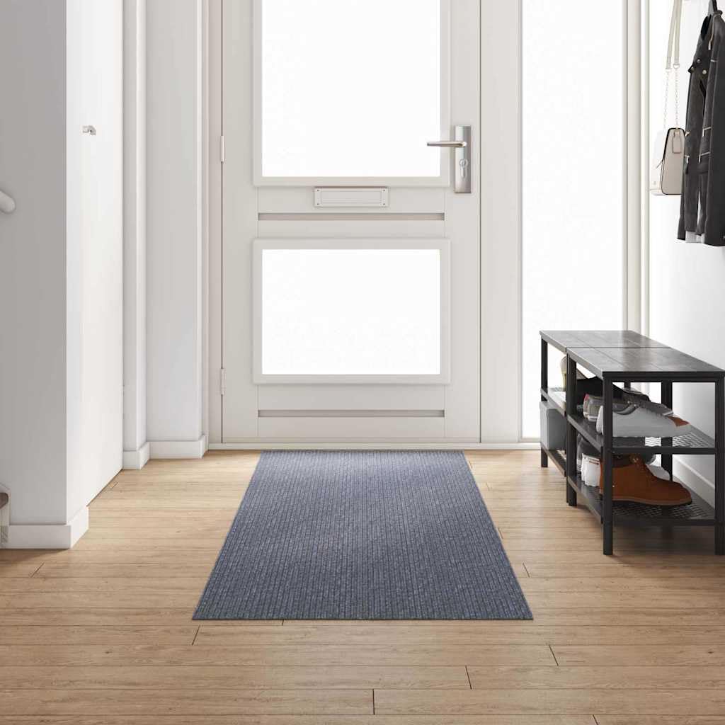 Tapis de couloir moderne haut de gamme gris clair lavable de 80 x 300 cm