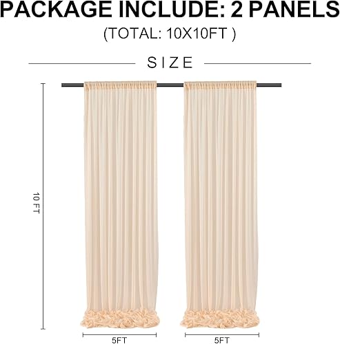 Miniatura 6 de Cortina de fondo champán con luces