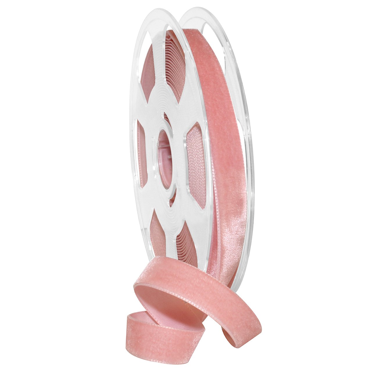 Ruban en velours rose Nylvalour Morex souple qui ne s'effiloche pas pour couture