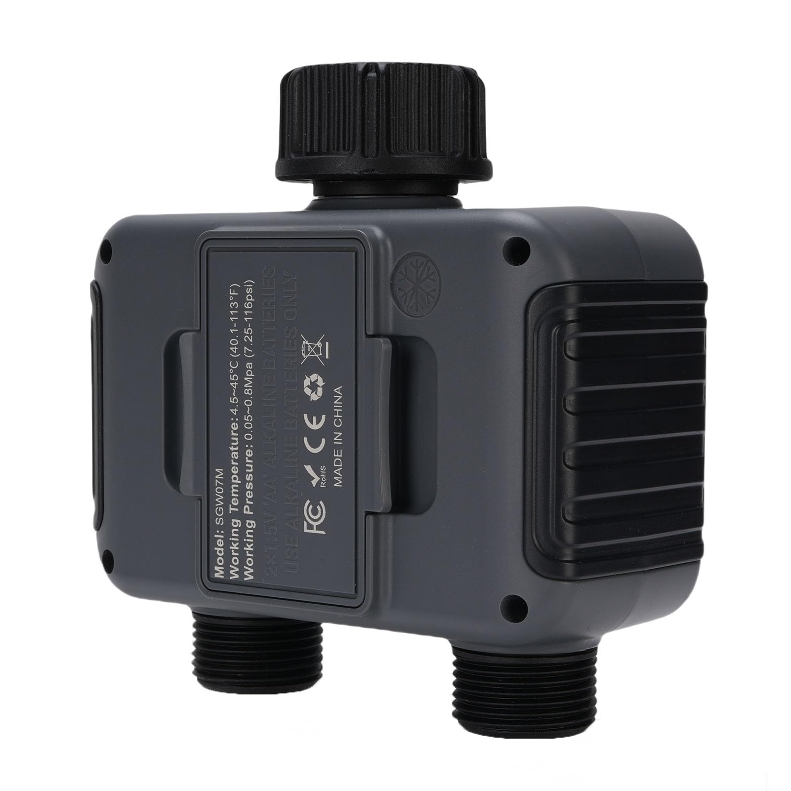 Zunate Temporizzatore Irrigatore a Doppia Uscita Programmabile |Programmatore di Irrigazione con Display LCD IPX5 Resistente Alla Pioggia per Patio da Giardino