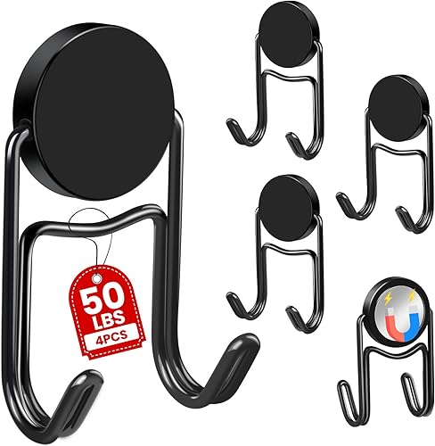 Ganchos magnéticos de 50 libras + 2026 Cruise Essentials, gancho magnético resistente, ganchos giratorios para colgar para refrigerador, parrilla,